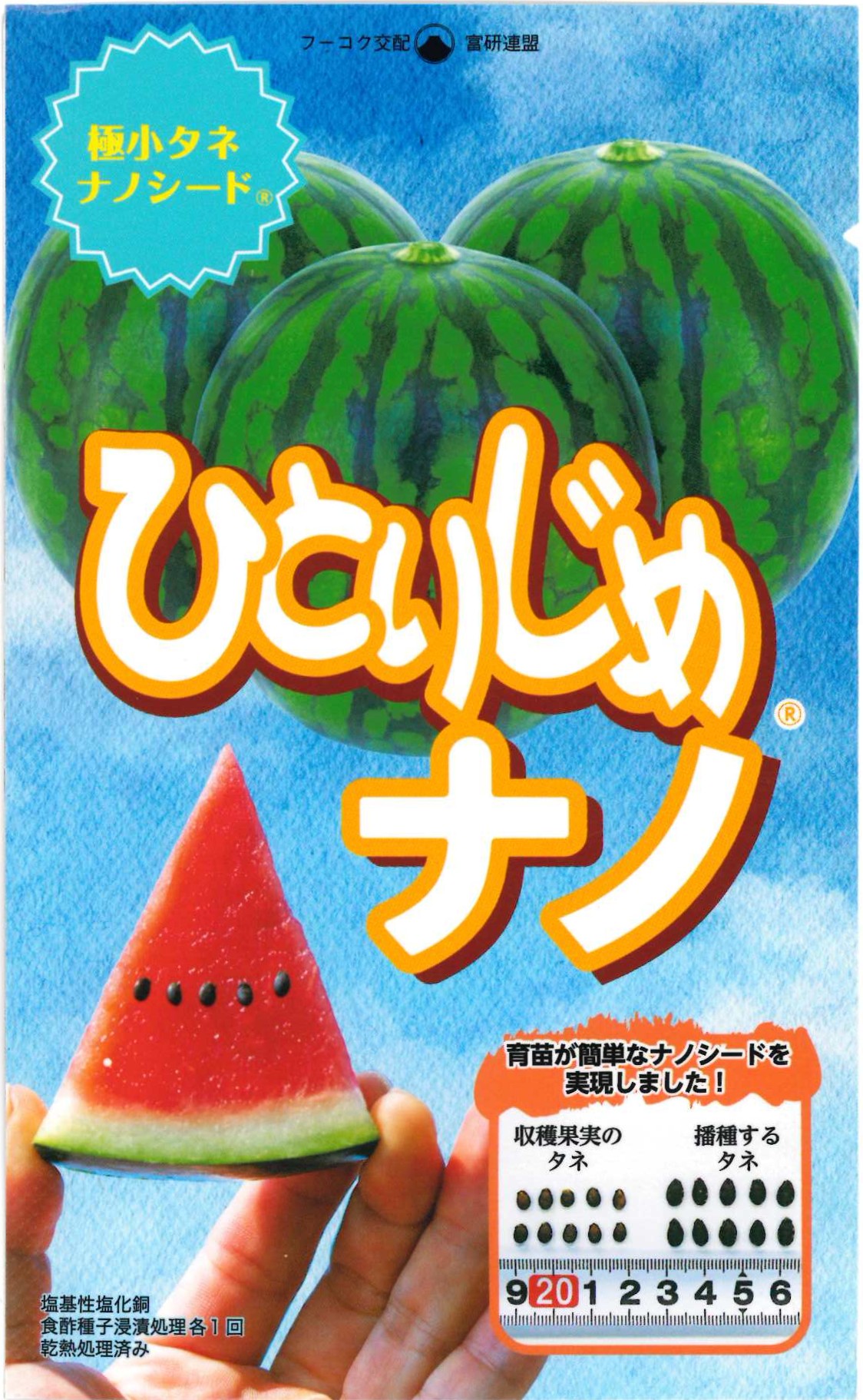 【萩原農場】ひとりじめナノ（小玉スイカ／ナノシード）200粒｜サムネイル